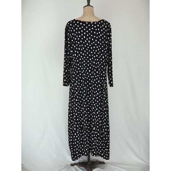 COMFY USA Black & White Polka Dot Balloon Dress 1X REALLY CUTE!!! #0078 - Picture 2 of 7